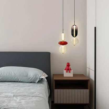 Noordse kleurrijke glazen hanglamp