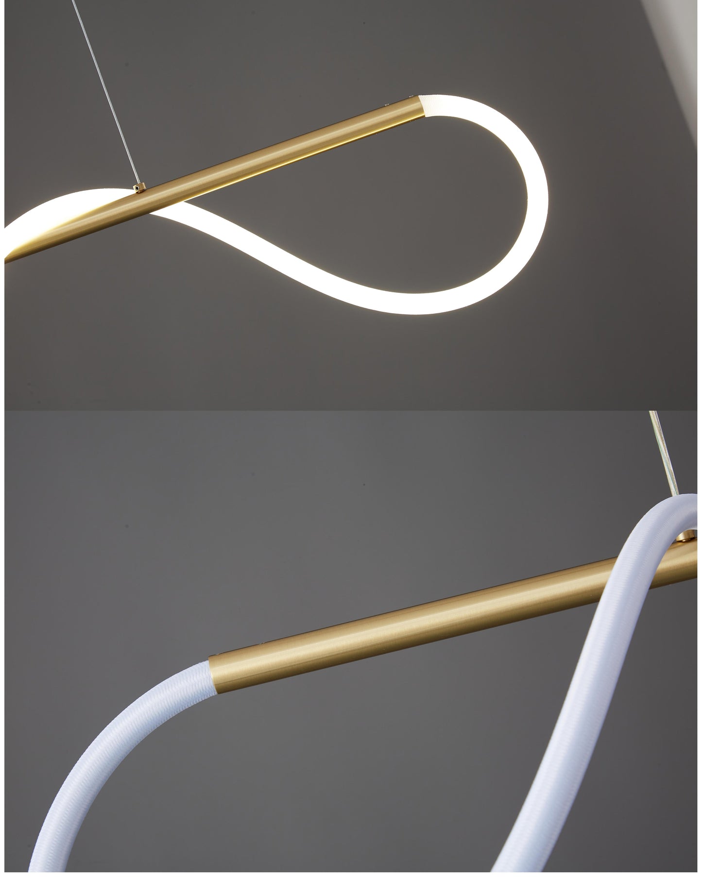 Moderne LED-hanglamp met touwpatroon