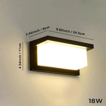 Moderne waterdichte LED buitenmuurlamp