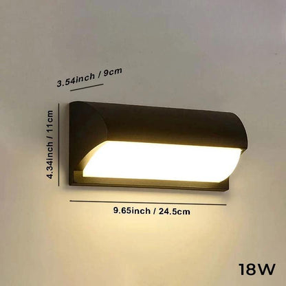 Moderne waterdichte LED buitenmuurlamp