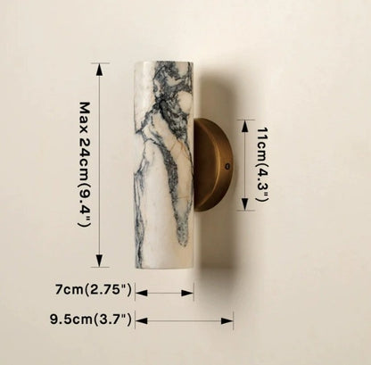 Calacatta marmeren messing wandlamp