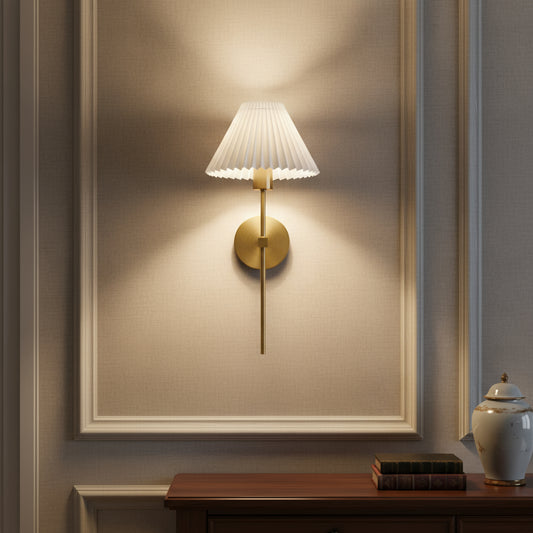 Bronzen linnen wandlamp