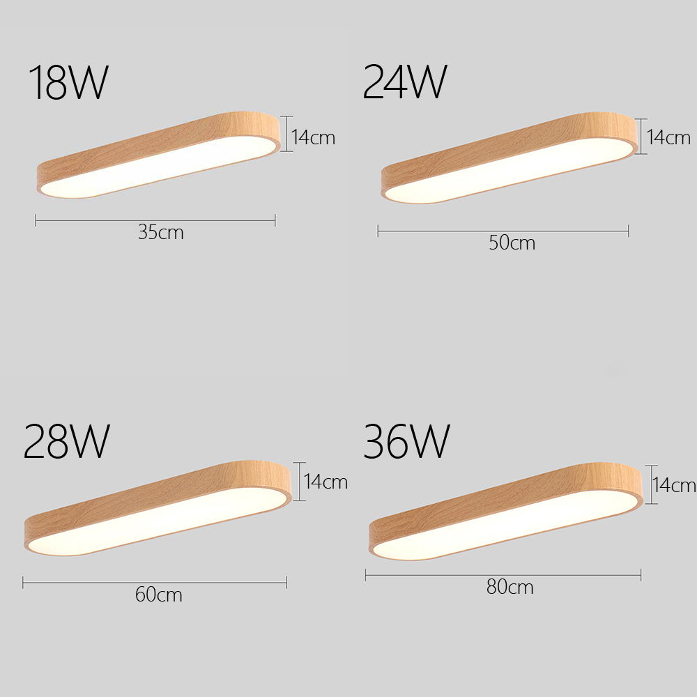 Ovale acryl LED-plafondlamp