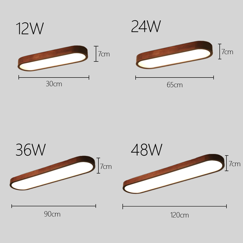 Ovale acryl LED-plafondlamp