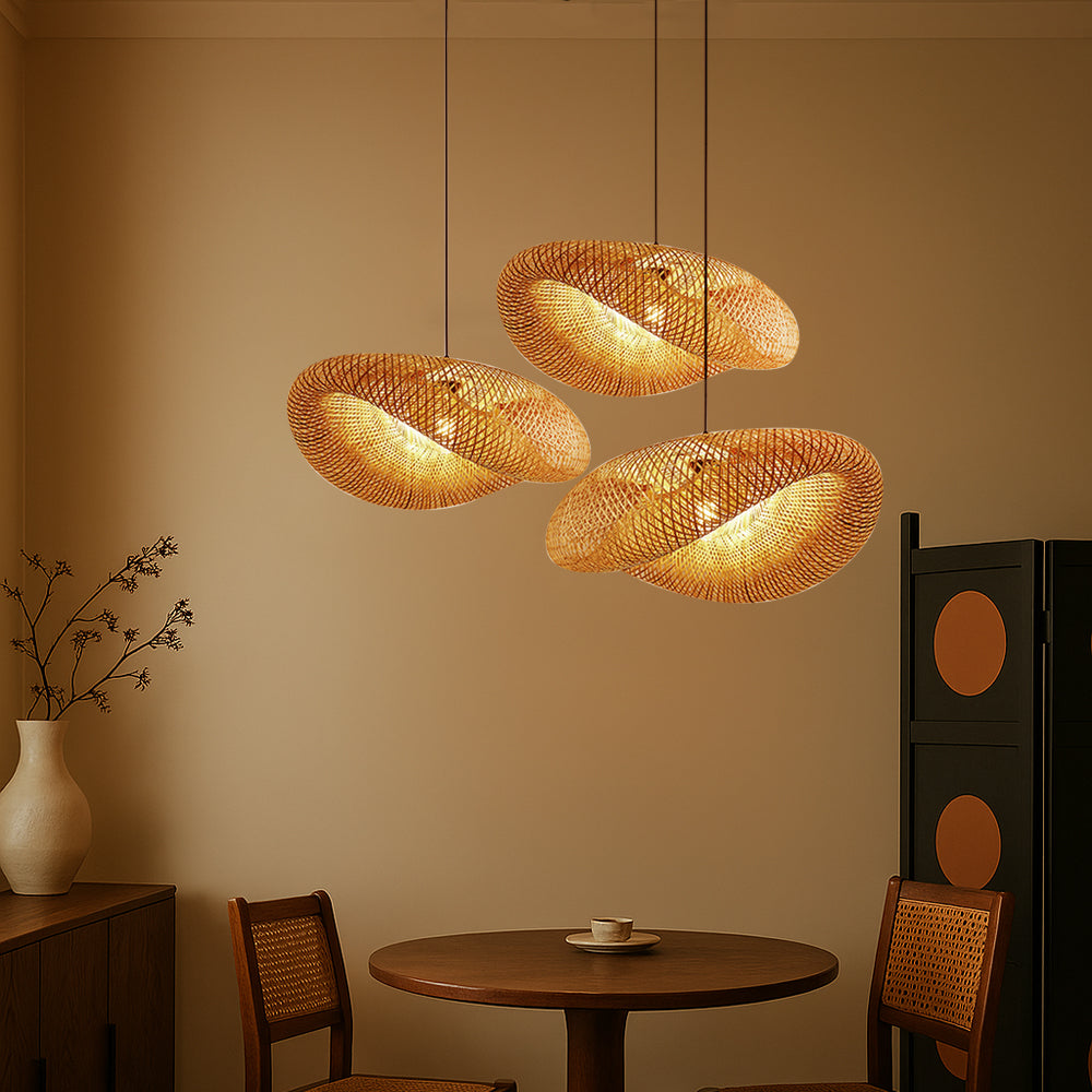 Natuurlijke bamboe hanglamp ontwerp