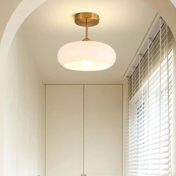Bauhaus plafondlamp van glas