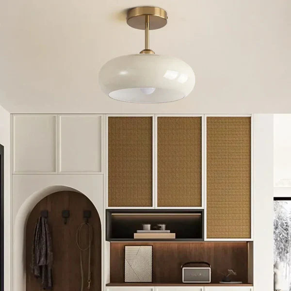 Bauhaus plafondlamp van glas