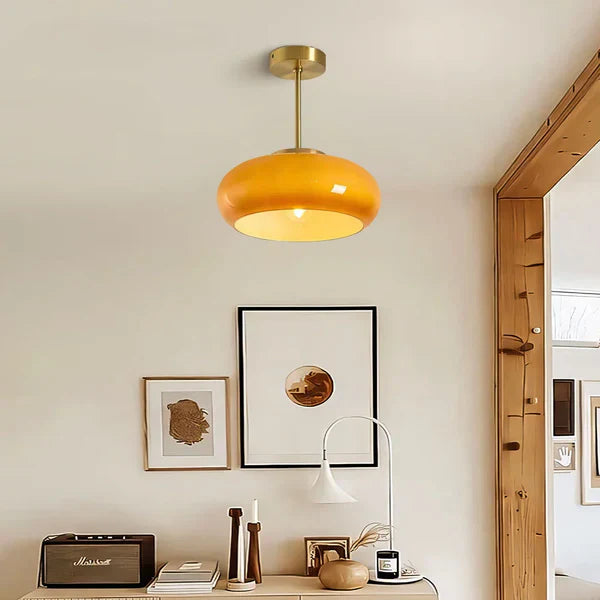Bauhaus plafondlamp van glas