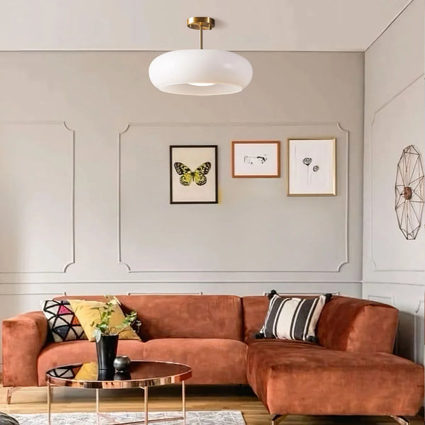 Bauhaus plafondlamp van glas