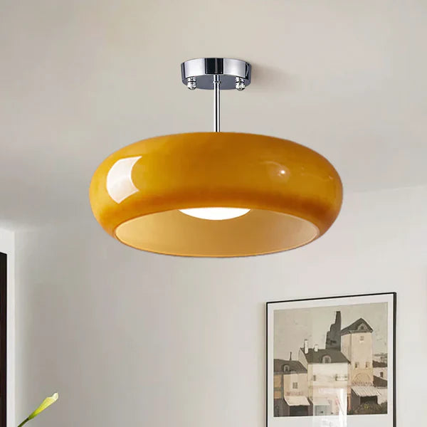 Bauhaus plafondlamp van glas