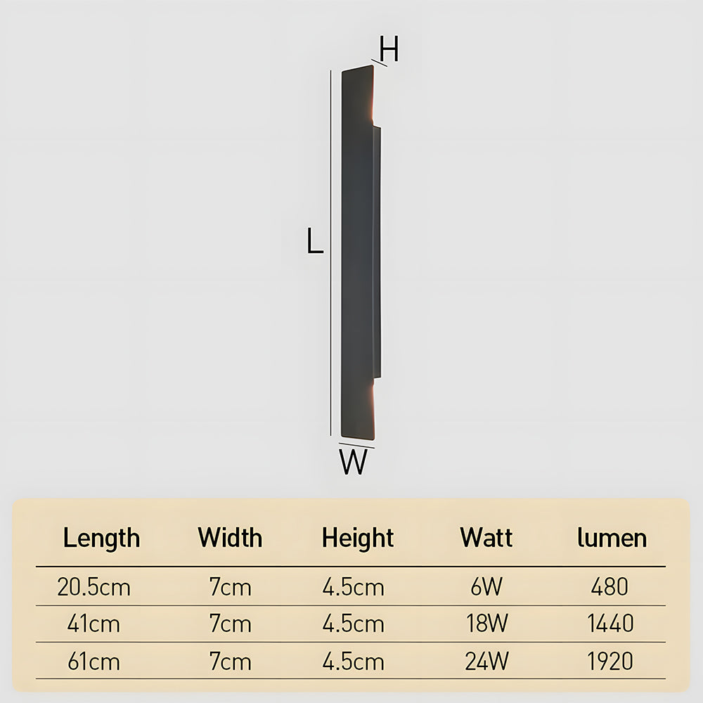 Moderne buitenmuurlamp met ledlicht