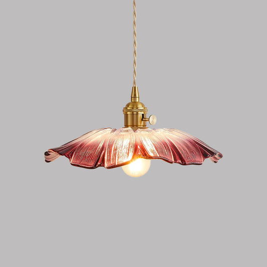 Retro Bloemen Glazen Hanglamp
