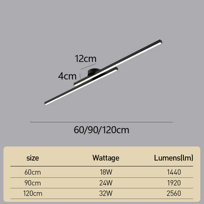 Langwerpige aluminium LED-plafondlamp