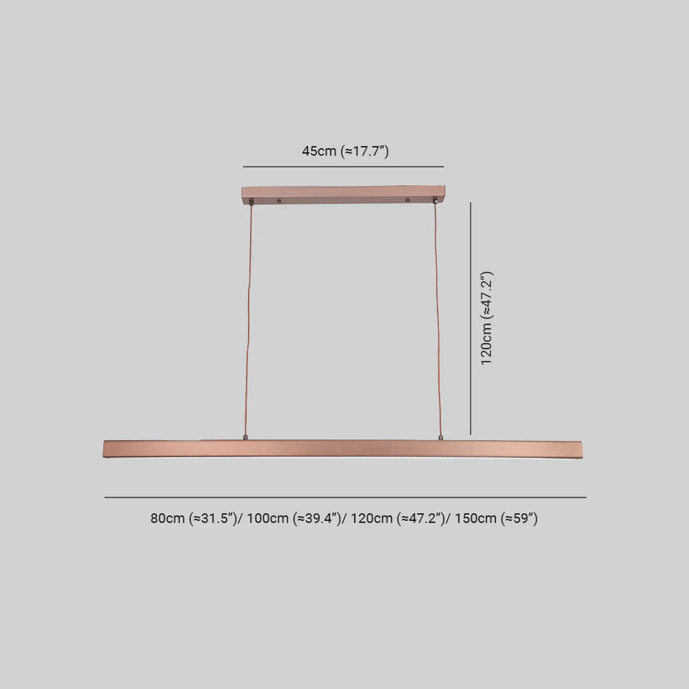 Moderne lineaire LED-hanglamp