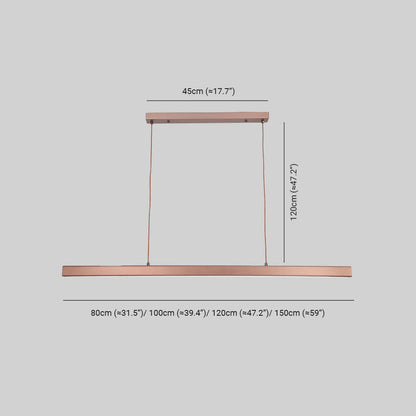 Moderne lineaire LED-hanglamp