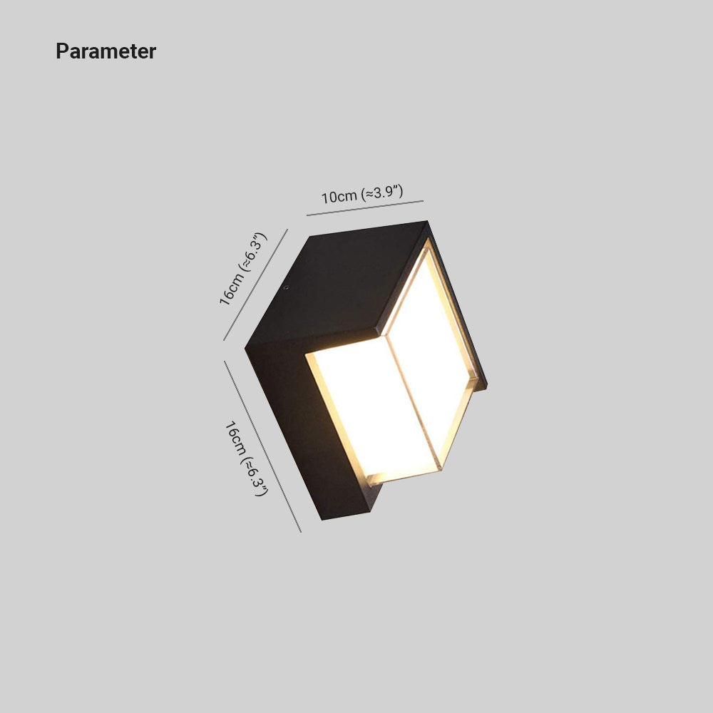 Geometrische LED buitenmuurlamp