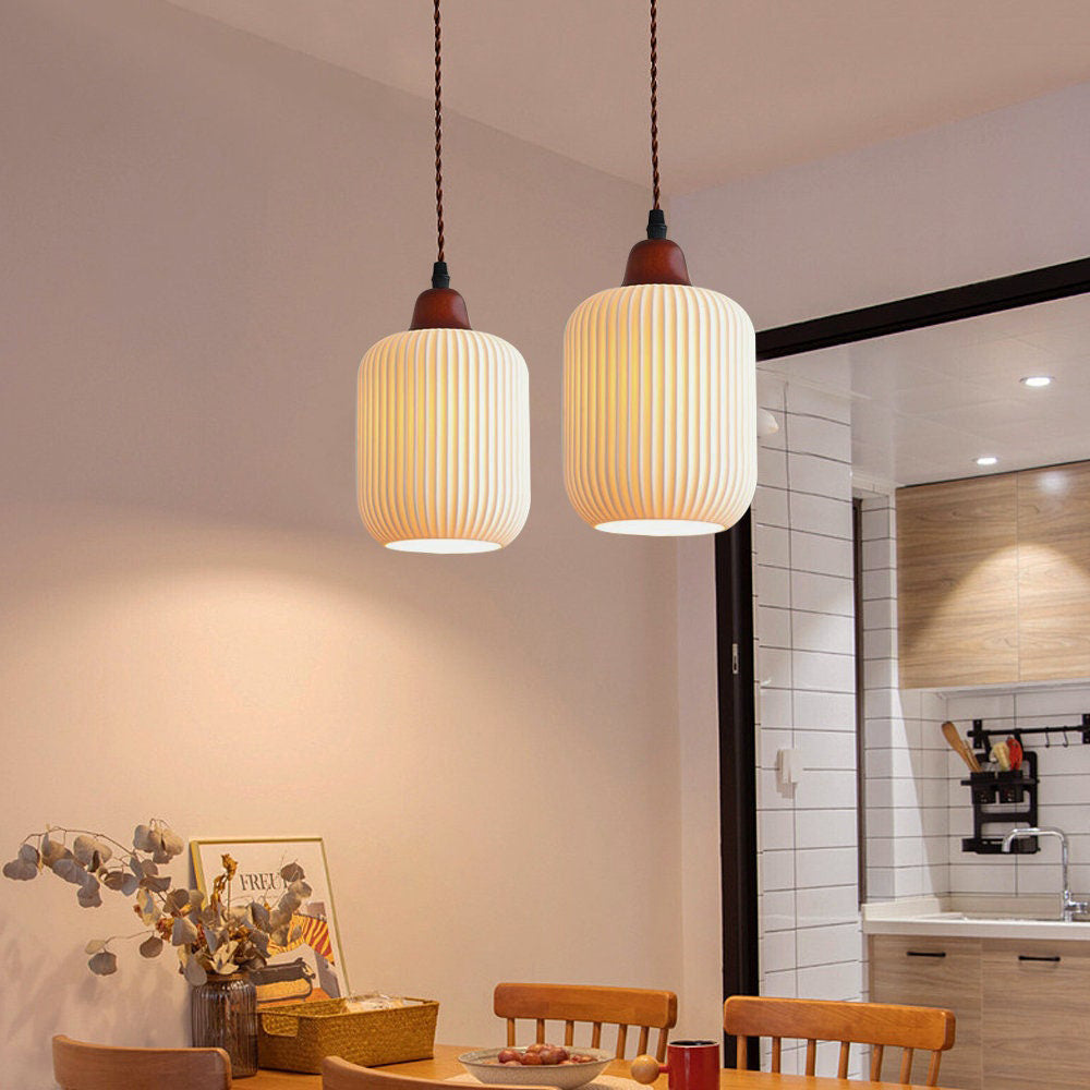 Met de hand gemaakte witte keramische lamp