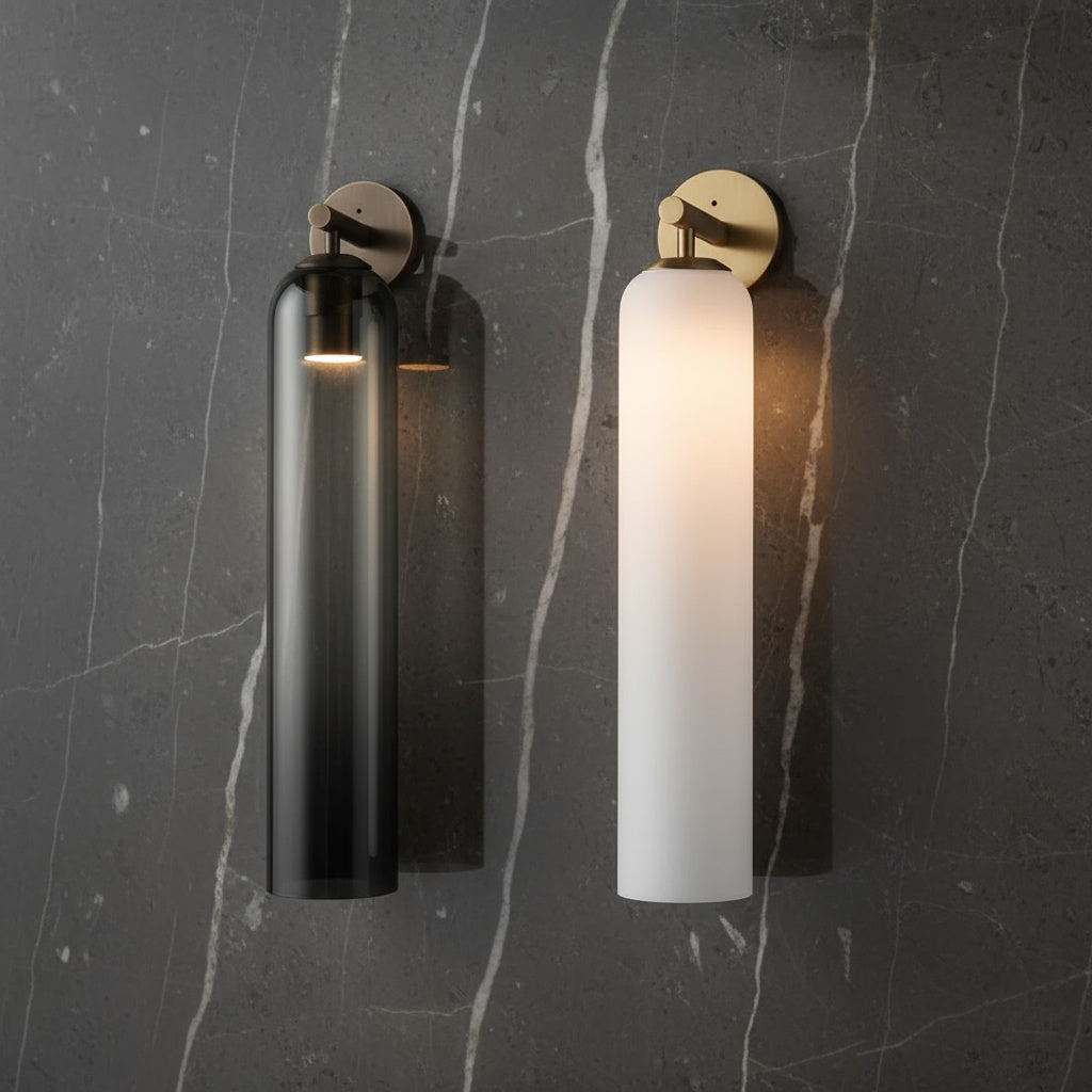 Lumessa minimalistische glazen cilindervormige wandlamp
