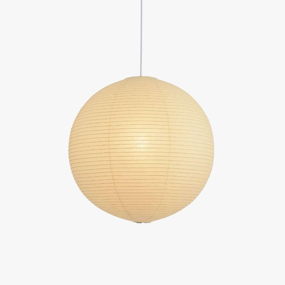 Hanglamp in washipapier in de vorm van een wereldbol