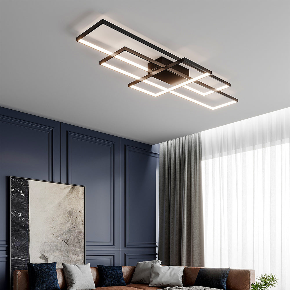Quadris Bauhaus metalen rechthoekige plafondlamp