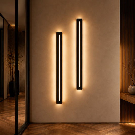 Lineaire acrylwandlamp van ijzer