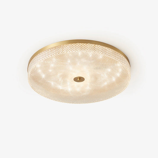 Gefacetteerde plafondlamp met acrylkap in trommelvorm
