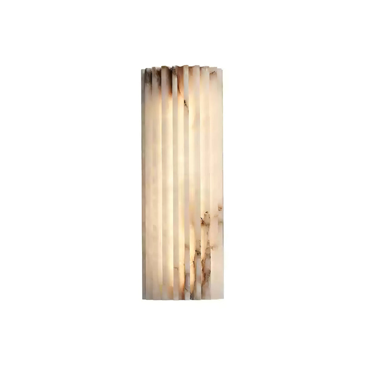 Sculpturale wandlamp van albast