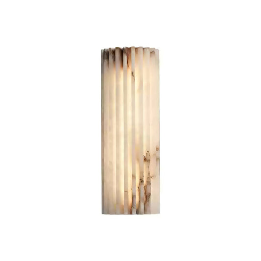 Sculpturale wandlamp van albast