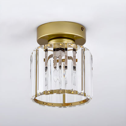 Orvella minimalistische kristallen plafondlamp voor directe montage