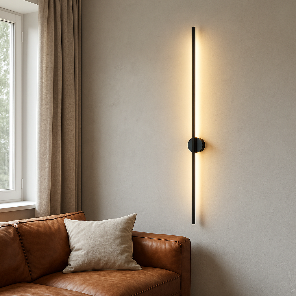 Lineaire LED-wandlamp in staafvorm