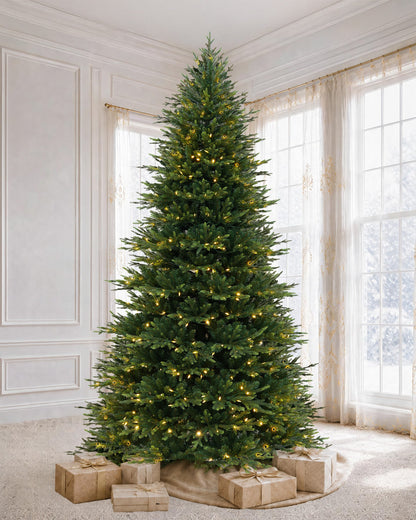 Skovra Classic PE/PVC 12ft voorverlichte kerstboom