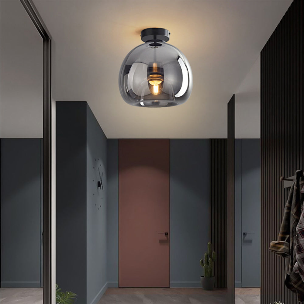 Velsora moderne koperen glazen plafondlamp