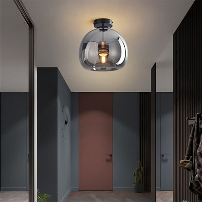 Velsora moderne koperen glazen plafondlamp