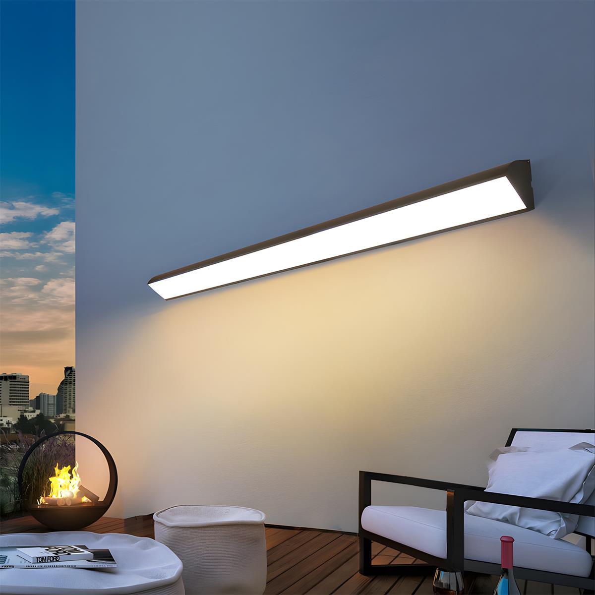 Tanvelle minimalistische lineaire aluminium wandlamp voor buitengebruik