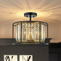 Kristallen plafondlamp met open frame