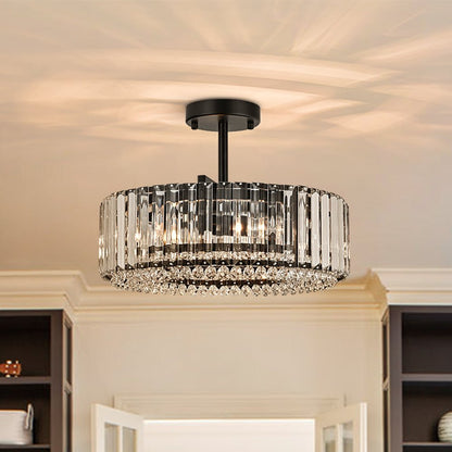 Glamoureuze gesneden kristallen plafondlamp