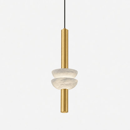 Hanglamp met albasten schijf