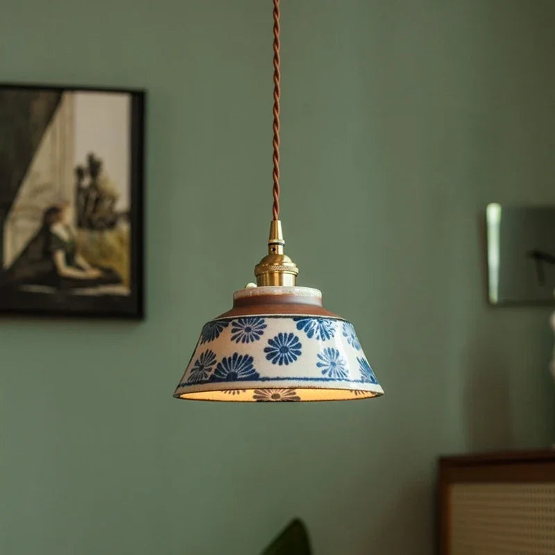 Rustieke keramische hanglamp Tessaly