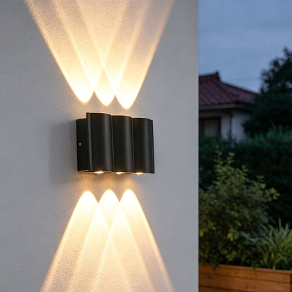 Golfvormige led-buitenwandlamp