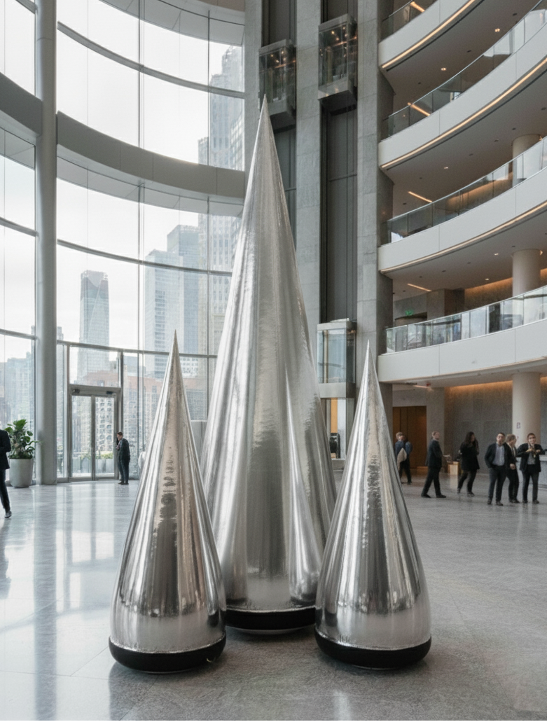 Glintora moderne metallic pvc-opblaasbare kerstboom