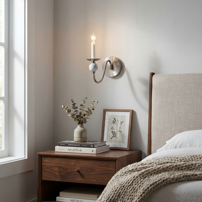 Wandlamp met marmeren bol