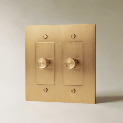 Norvessa vintage-draaiknopdimmer van messing