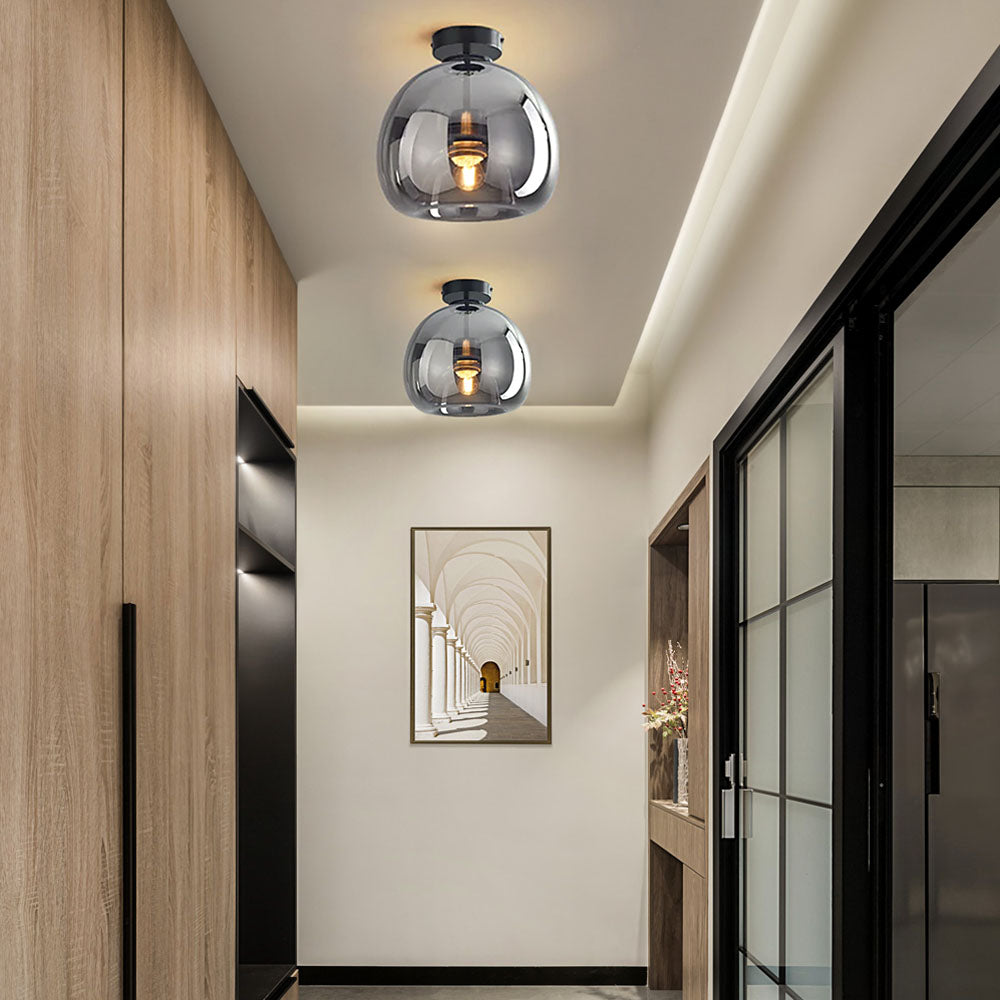 Velsora moderne koperen glazen plafondlamp