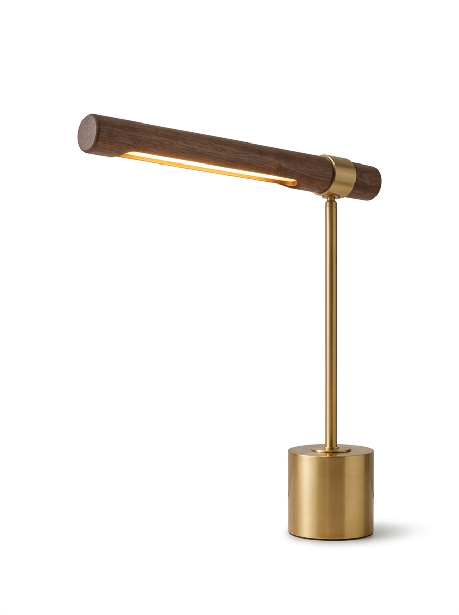 Pravena mid-century koperen tafellamp