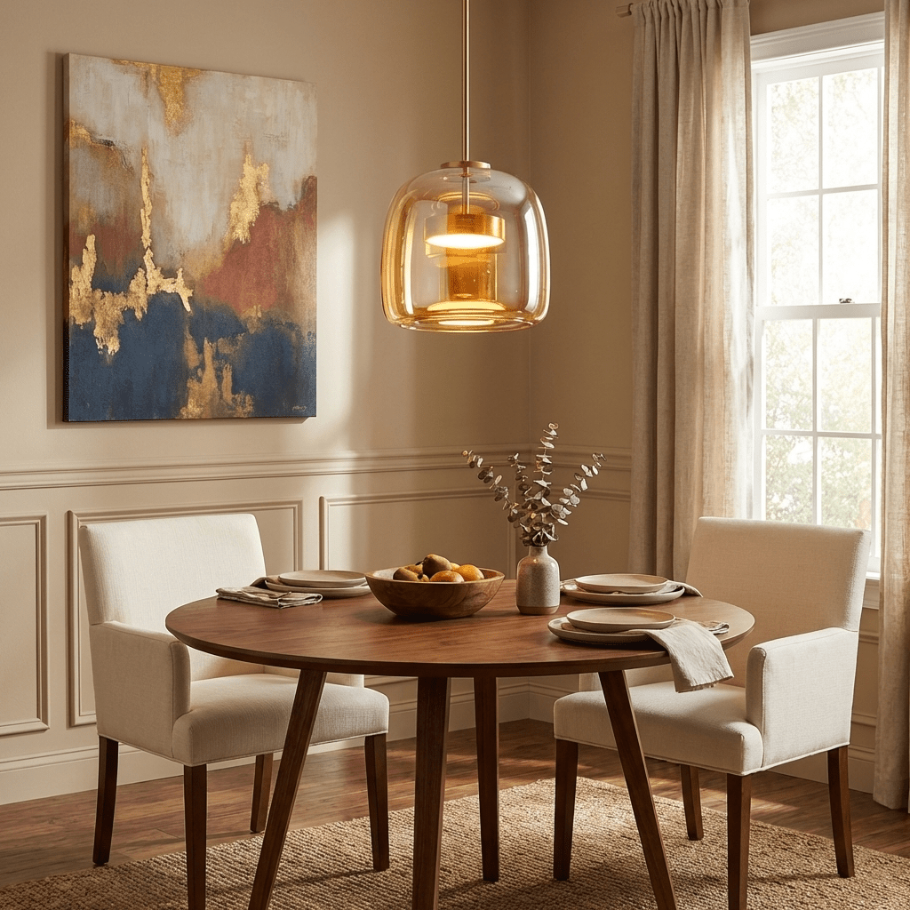 Handgeblazen glazen koepelhanglamp