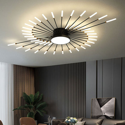 Pyrenna Starburst metalen plafondlamp met vuurwerkdesign