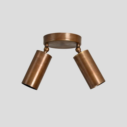 Duvessa mid-century plafondlamp met twee messing spots