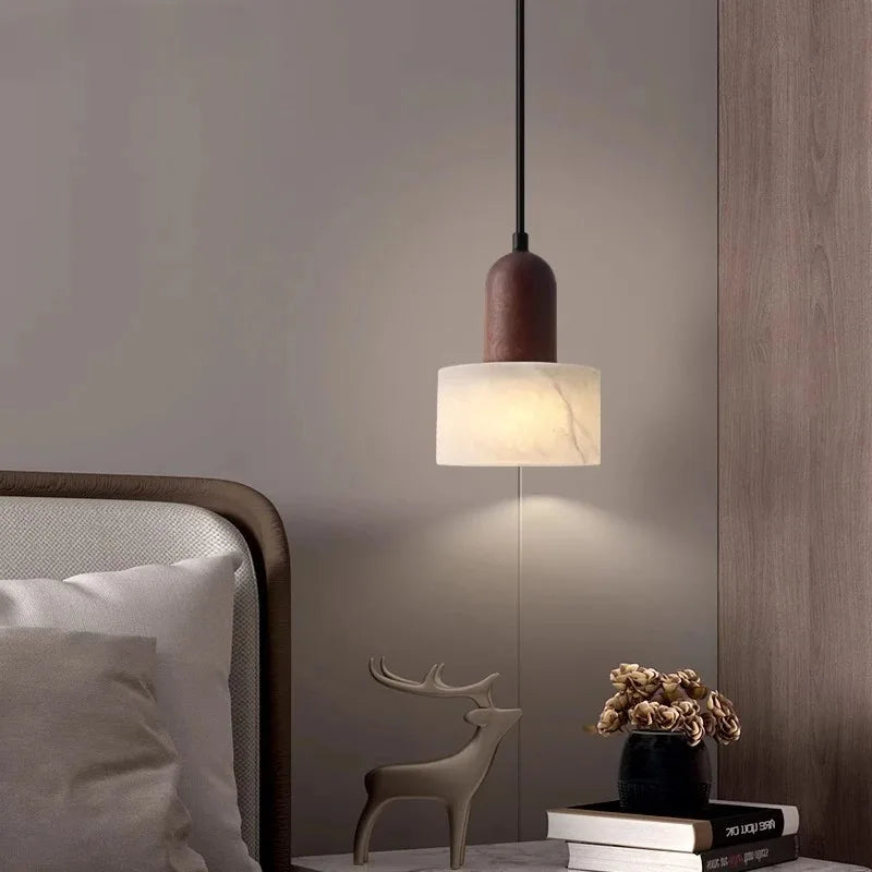 Sarelle Japandi Jade-marmeren hanglamp