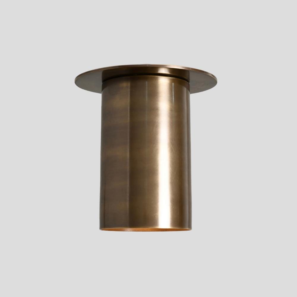 Tubrino minimalistische plafondspot met messing cilinder