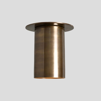 Tubrino minimalistische plafondspot met messing cilinder